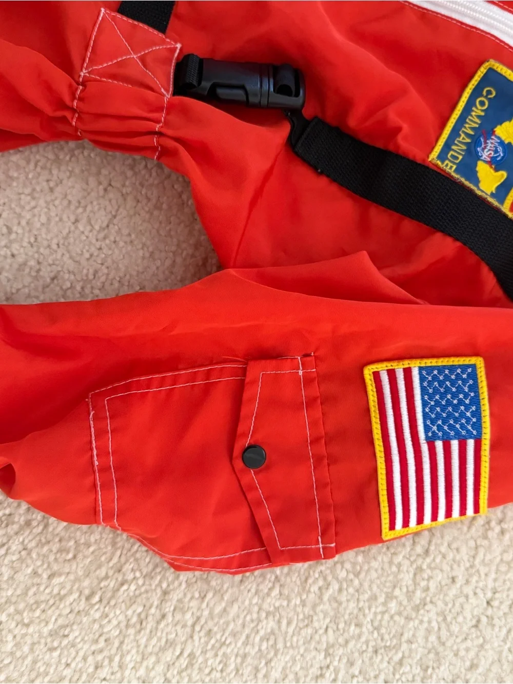 Kids NASA Astronaut Halloween Costume Size 6-8 + Helmet & Hat
